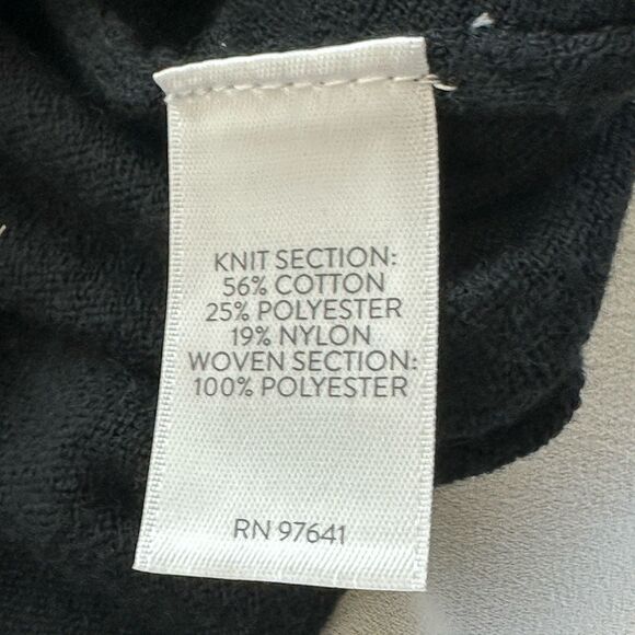 J Jill Mixed 2X Media Layered Sweater Black Cream - Picture 5 of 11